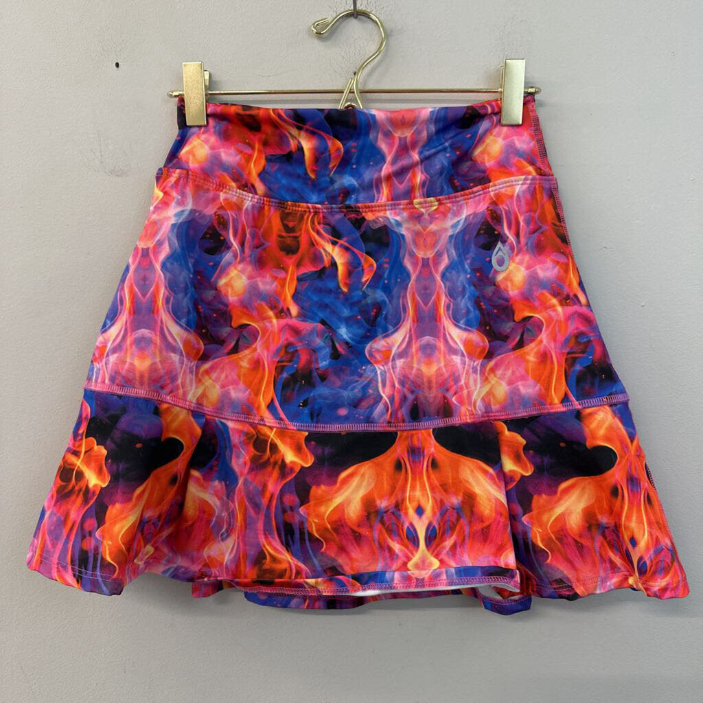 Odonajo Bright Multi Color Print Athletic Skort 1