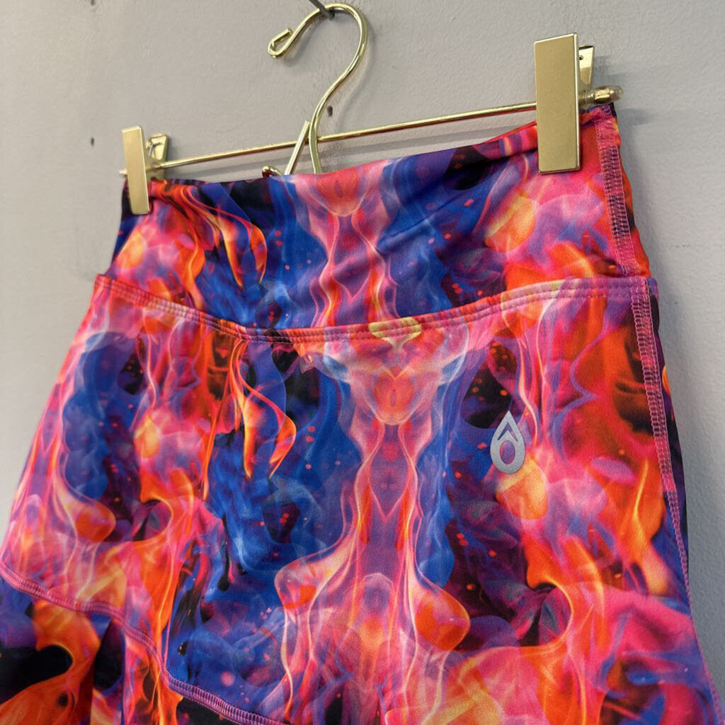 Odonajo Bright Multi Color Print Athletic Skort 1