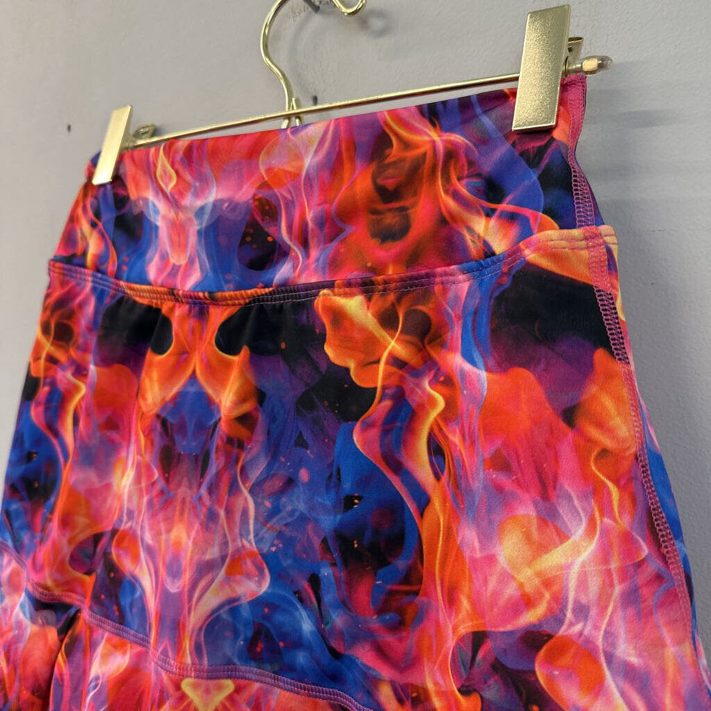 Odonajo Bright Multi Color Print Athletic Skort 1