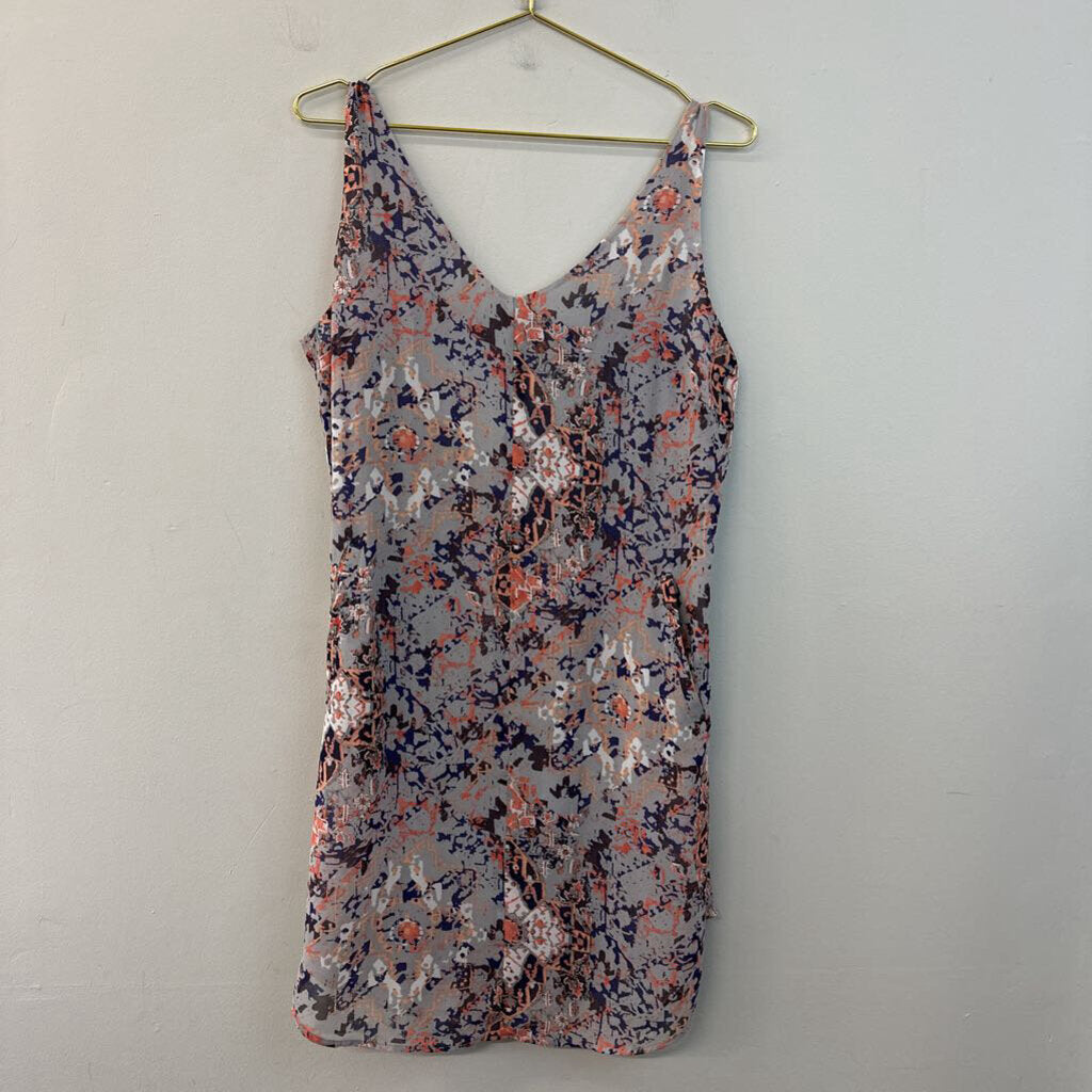 Cabi Grey/ Multi Print Tank Dress Medium