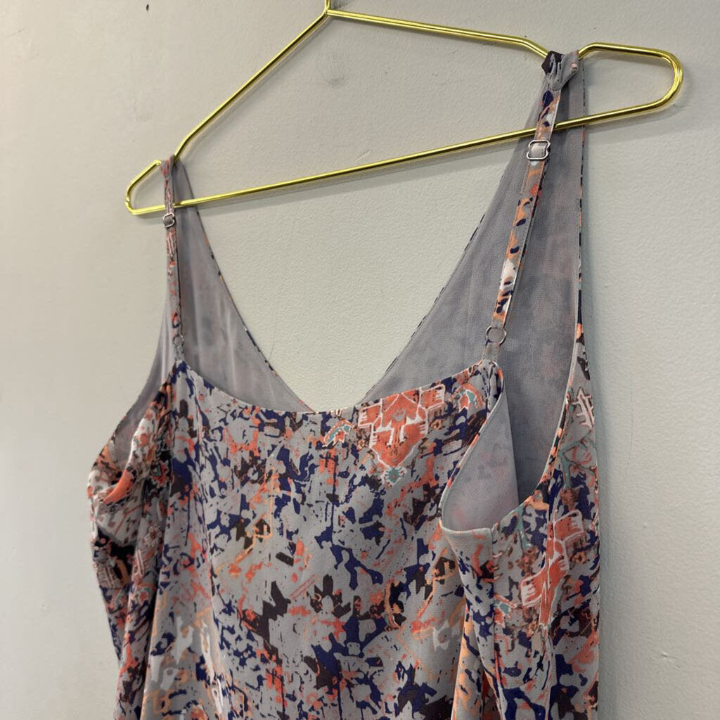 Cabi Grey/ Multi Print Tank Dress Medium