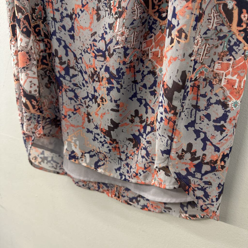 Cabi Grey/ Multi Print Tank Dress Medium