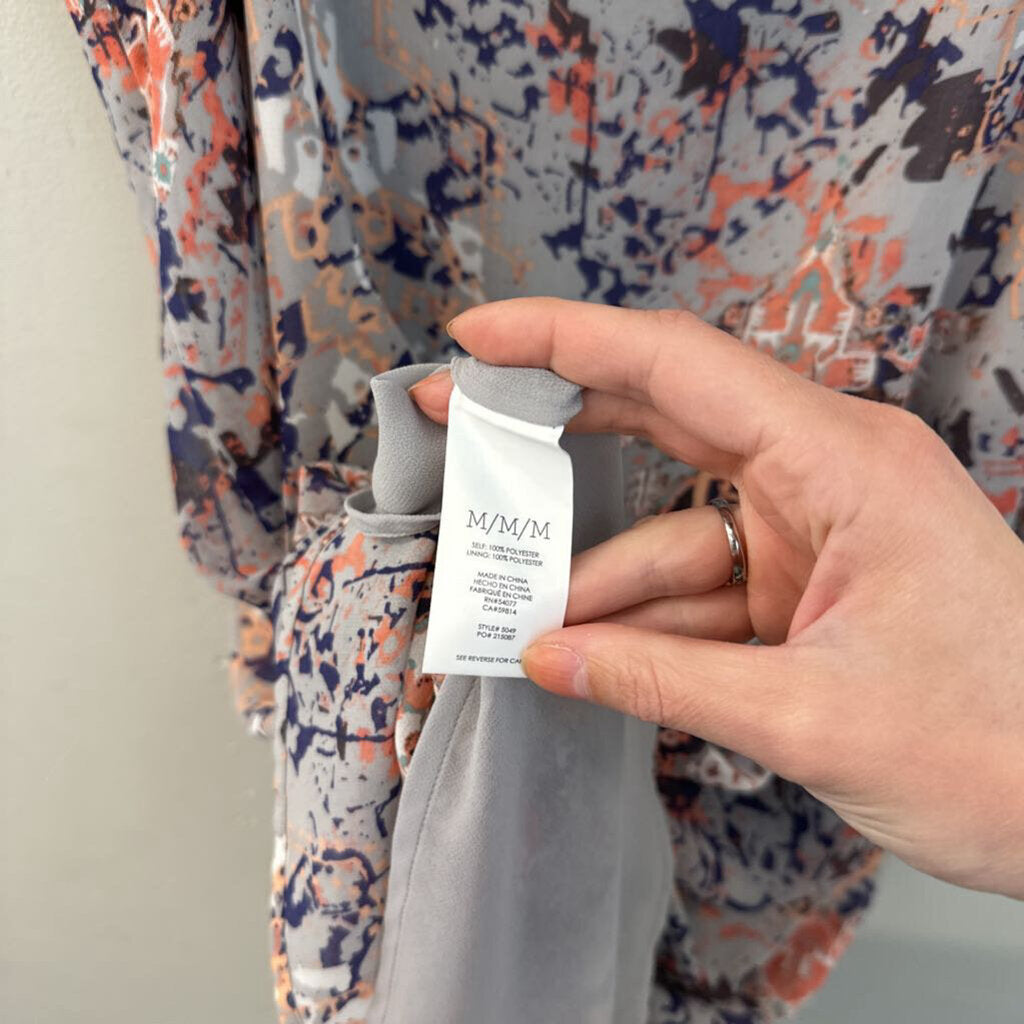 Cabi Grey/ Multi Print Tank Dress Medium