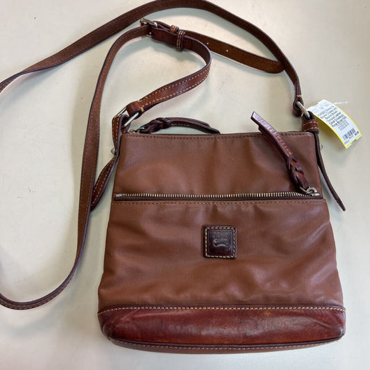 Dooney and Bourke Brown Textured Leather Detail Crossbody Purse