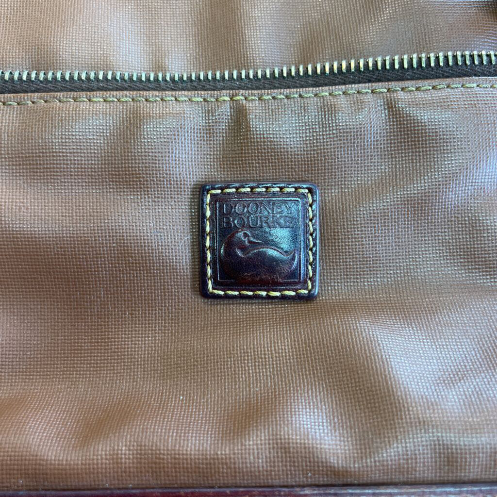 Dooney and Bourke Brown Textured Leather Detail Crossbody Purse