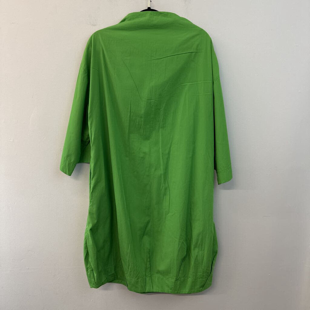 Ozai N Ku Green Long Sleeve Boxy Dress Extra Large