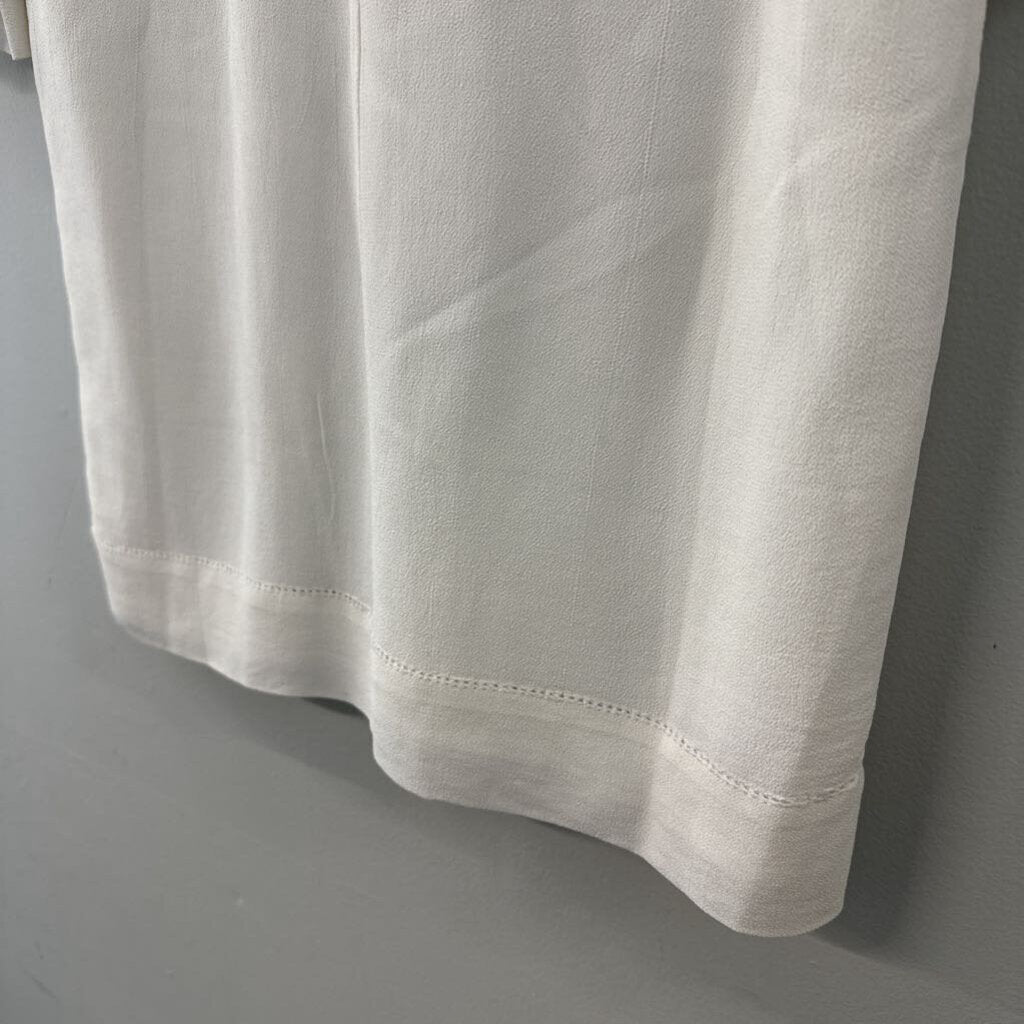 French Connection White Eyelet Long Sleeve Top 0