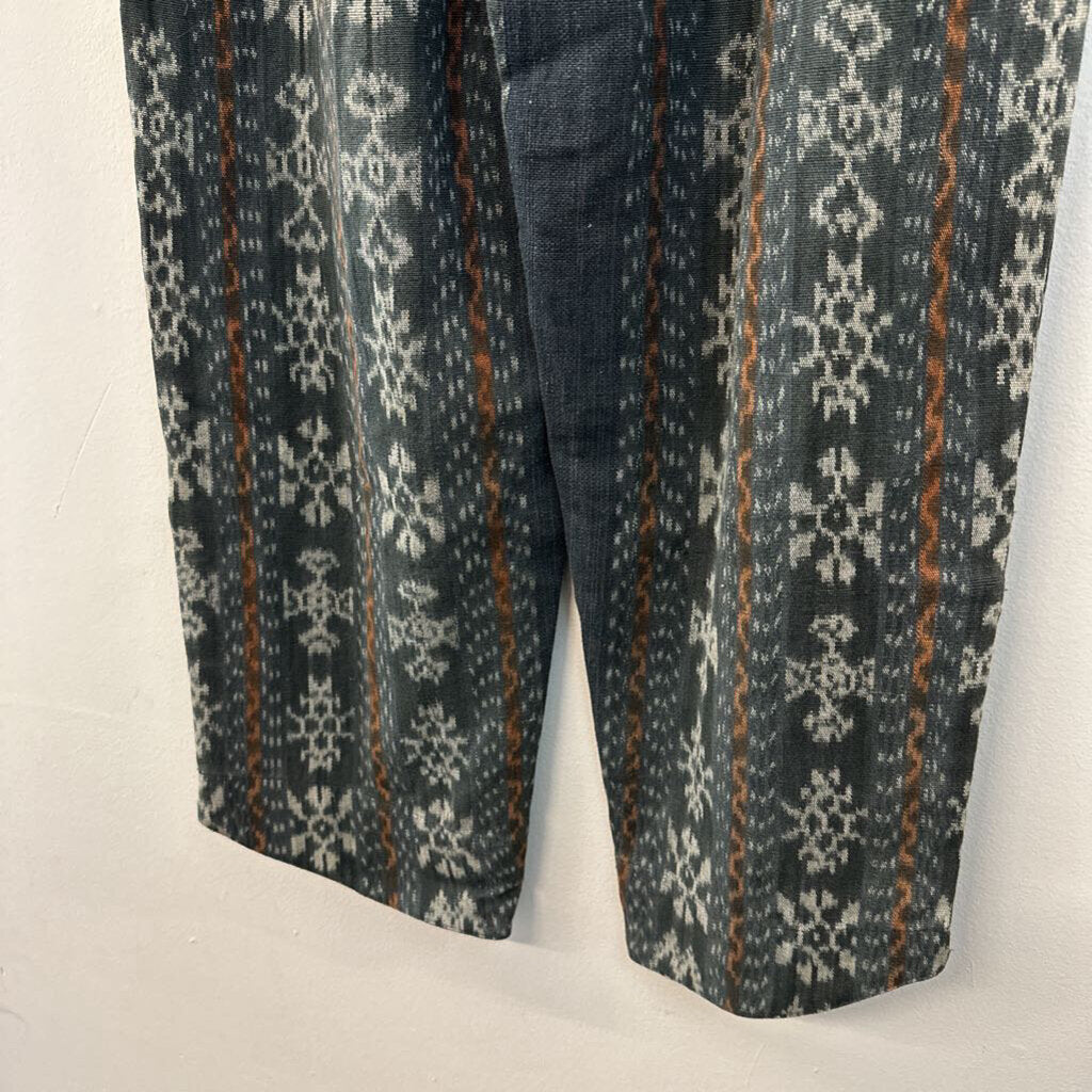 Nusantara Blue/ Multi Print High Waisted Pants Small