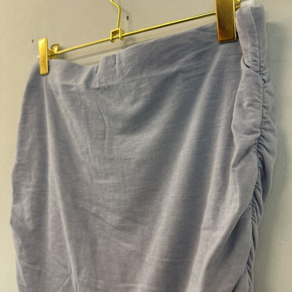 Standard James Perse Blue Ruched Side Mini Skirt 3