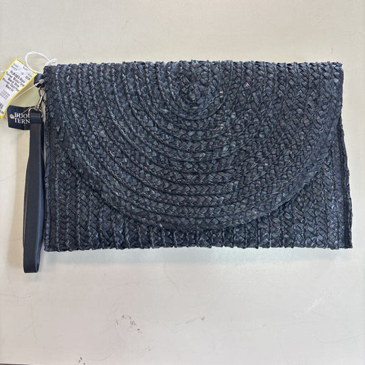 Bijoux Terner Black Straw Woven Clutch Purse