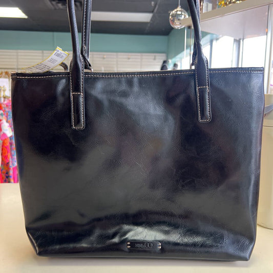 Nine and Co Black Shiny Leather Purse