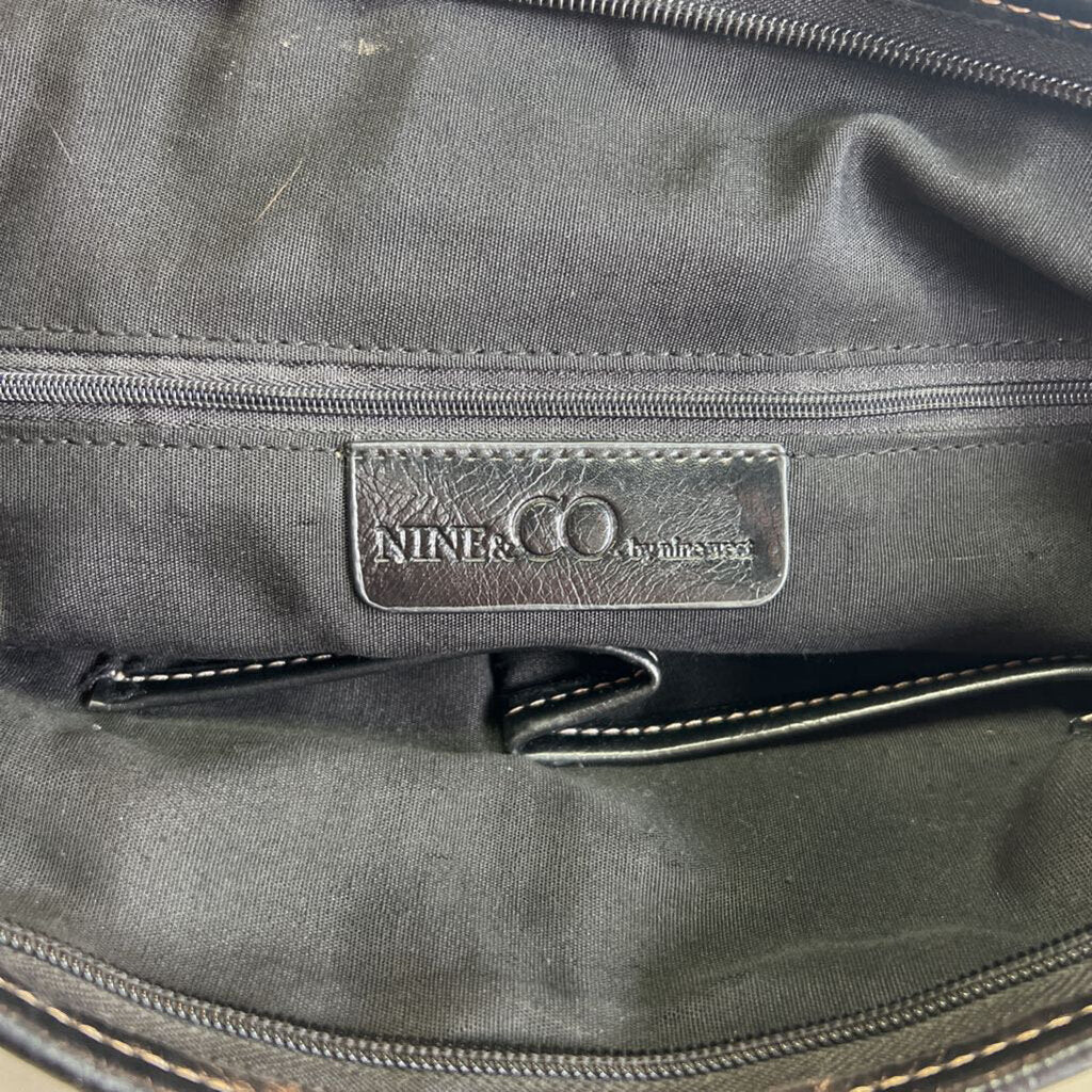 Nine and Co Black Shiny Leather Purse