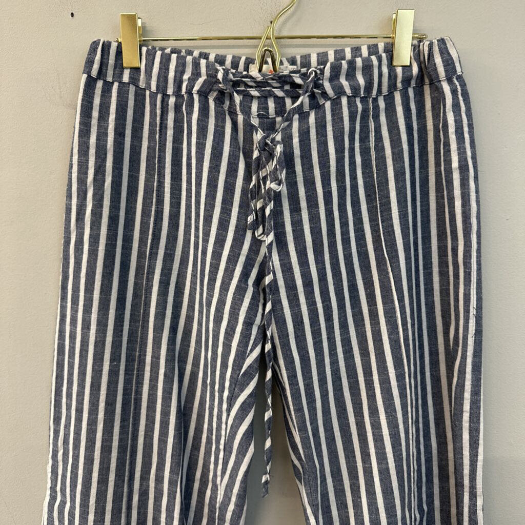 Sady and Lu Blue/ White Striped Pull On Pants Extra Small