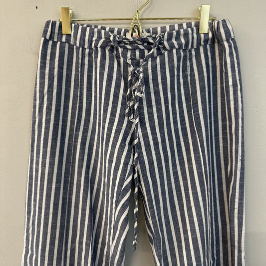 Sady and Lu Blue/ White Striped Pull On Pants Extra Small