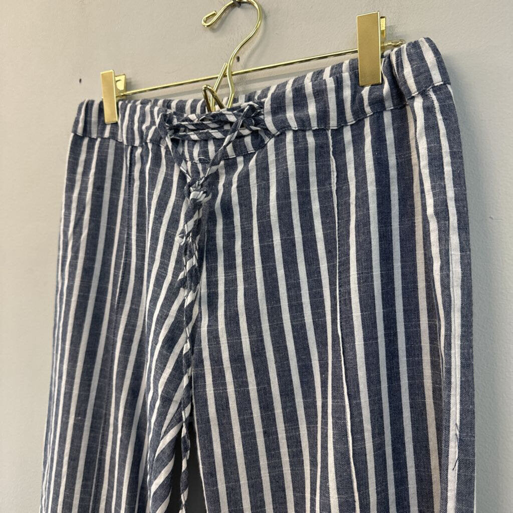 Sady and Lu Blue/ White Striped Pull On Pants Extra Small