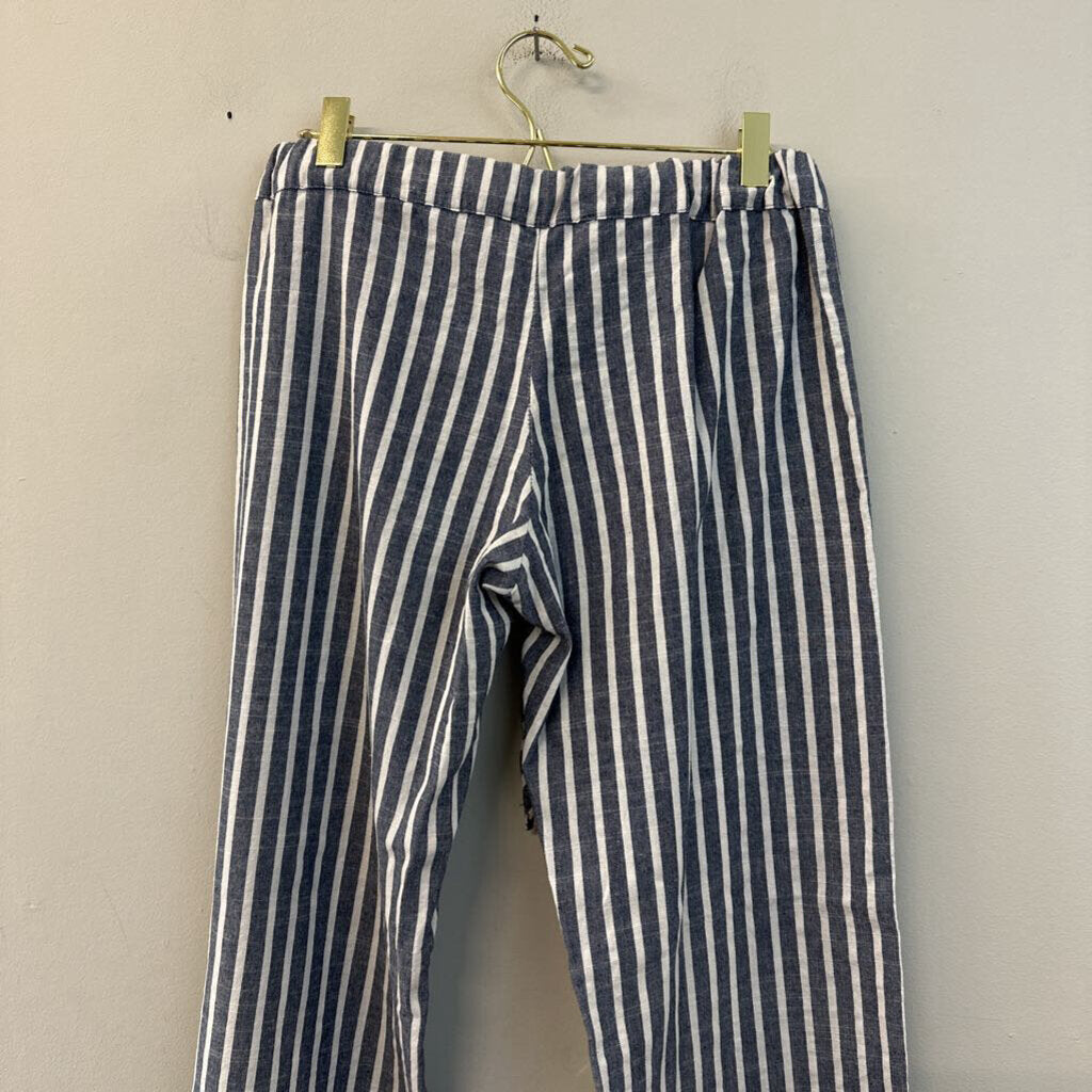 Sady and Lu Blue/ White Striped Pull On Pants Extra Small