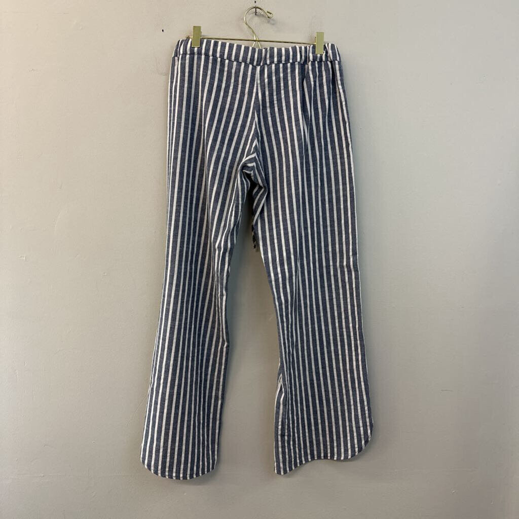 Sady and Lu Blue/ White Striped Pull On Pants Extra Small