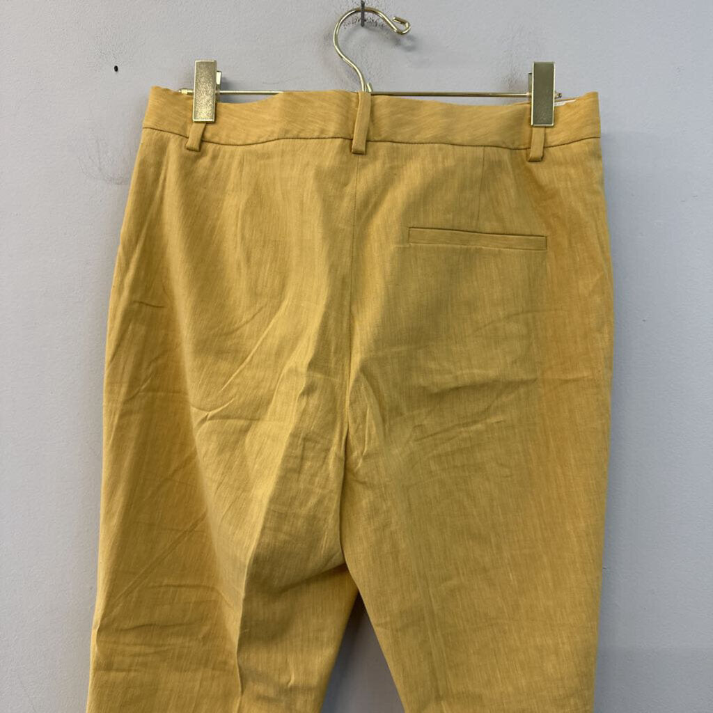 Theory Yellow Linen Blend Pants 2