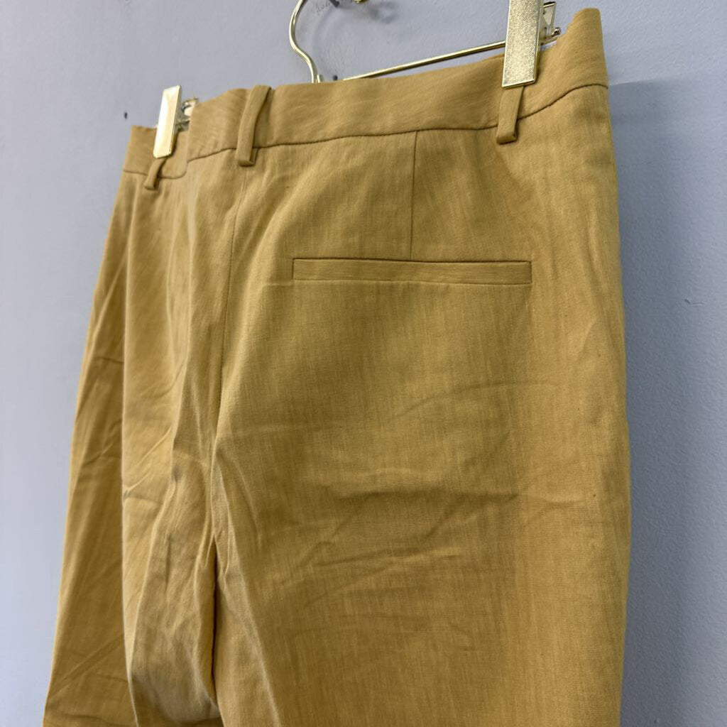 Theory Yellow Linen Blend Pants 2
