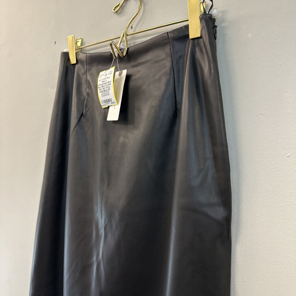 Mare Mare Black Leather Maxi Skirt Extra Small