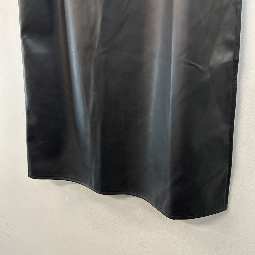 Mare Mare Black Leather Maxi Skirt Extra Small
