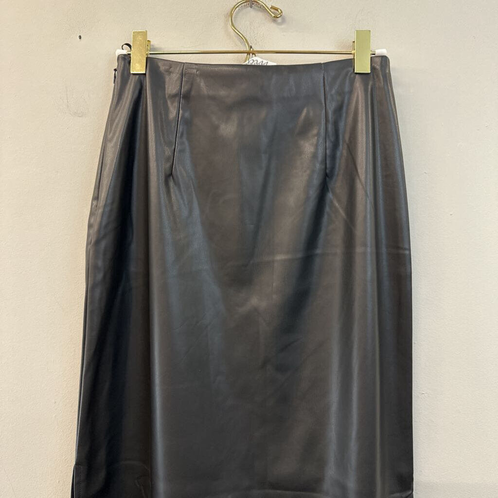 Mare Mare Black Leather Maxi Skirt Extra Small