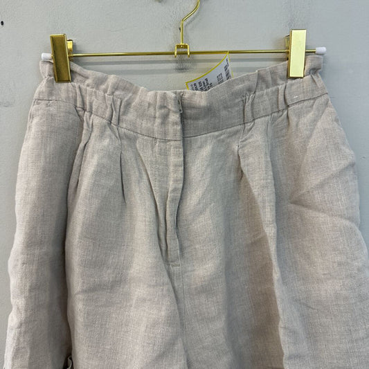 525 Beige 100% Linen Shorts Extra Small