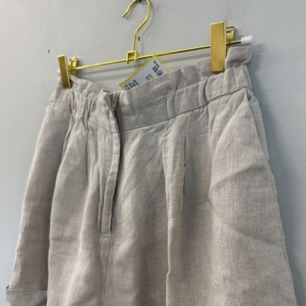 525 Beige 100% Linen Shorts Extra Small