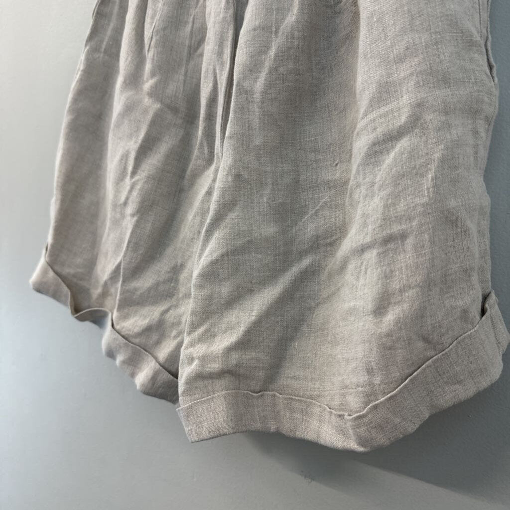 525 Beige 100% Linen Shorts Extra Small
