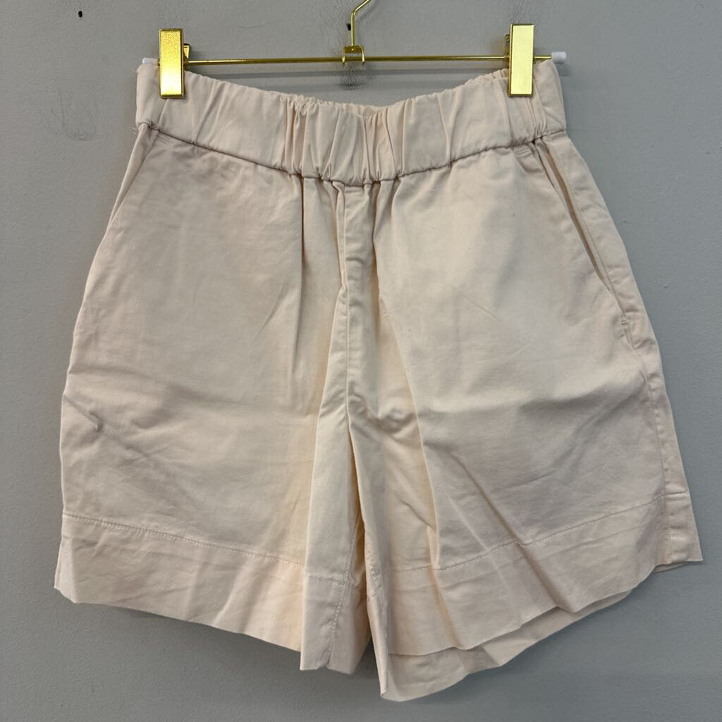 Everlane Cream High Waisted Pull On Shorts 2