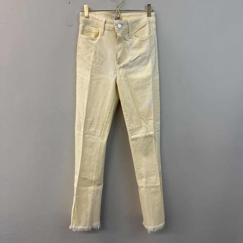 Paige Yellow Denim Colette Crop Flare Jeans 27
