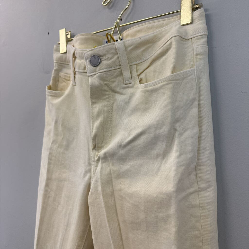 Paige Yellow Denim Colette Crop Flare Jeans 27