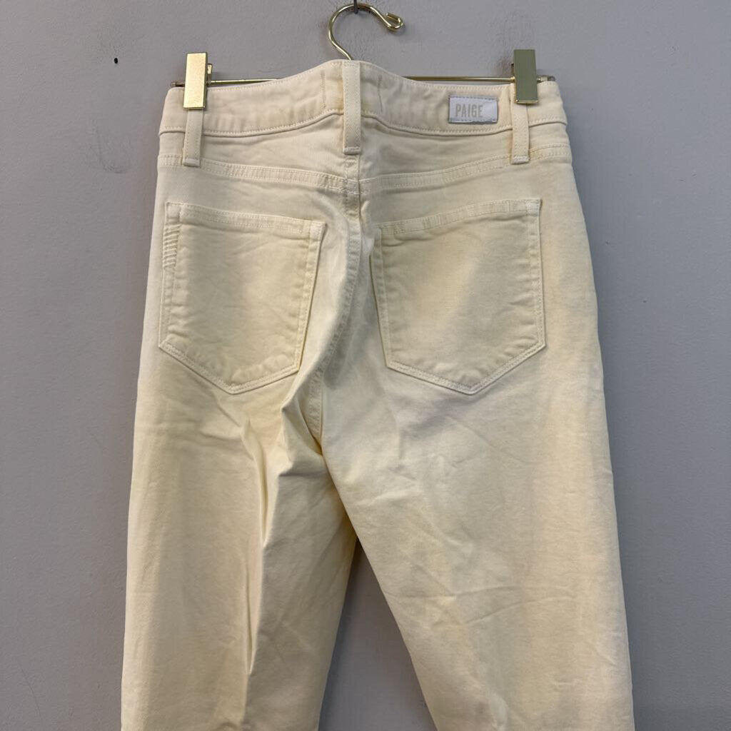 Paige Yellow Denim Colette Crop Flare Jeans 27