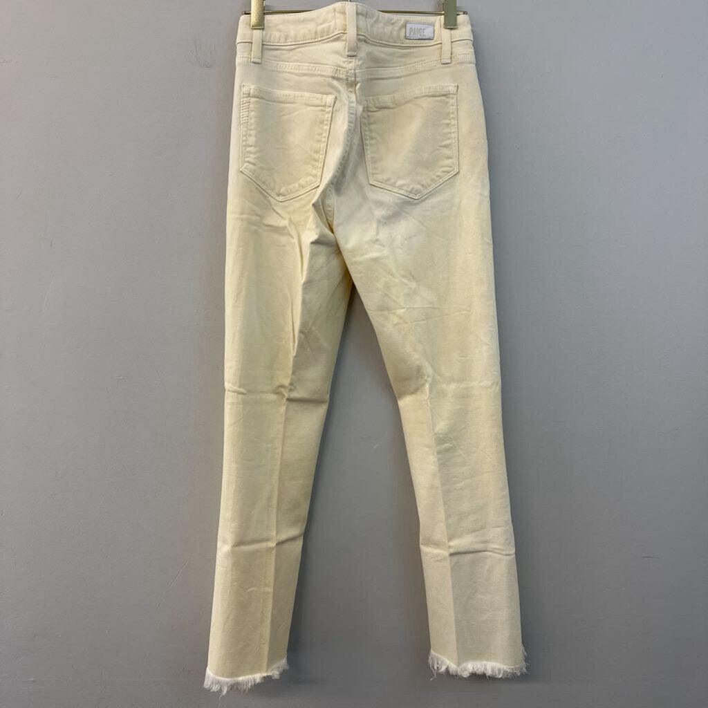 Paige Yellow Denim Colette Crop Flare Jeans 27