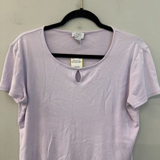 Loft Purple Short Sleeve Top Large