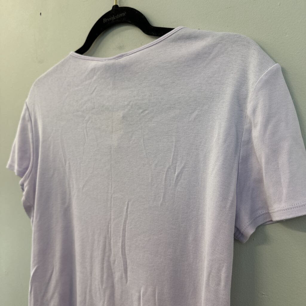 Loft Purple Short Sleeve Top Large