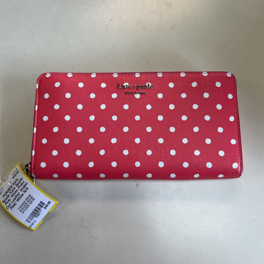 Kate Spade Pink/ White Polka Dot Leather Wallet