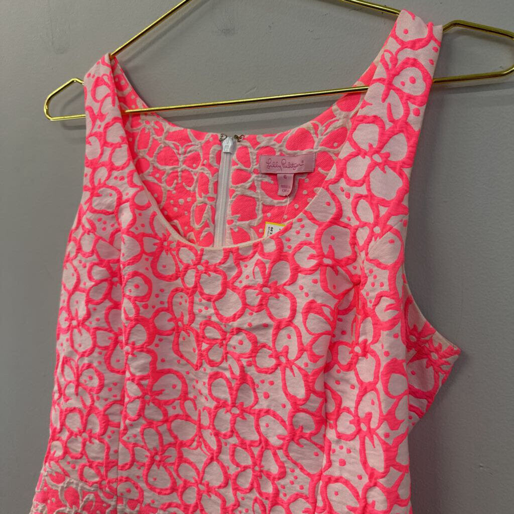 Lilly Pulitzer Bright Pink/ White Print Dress 6