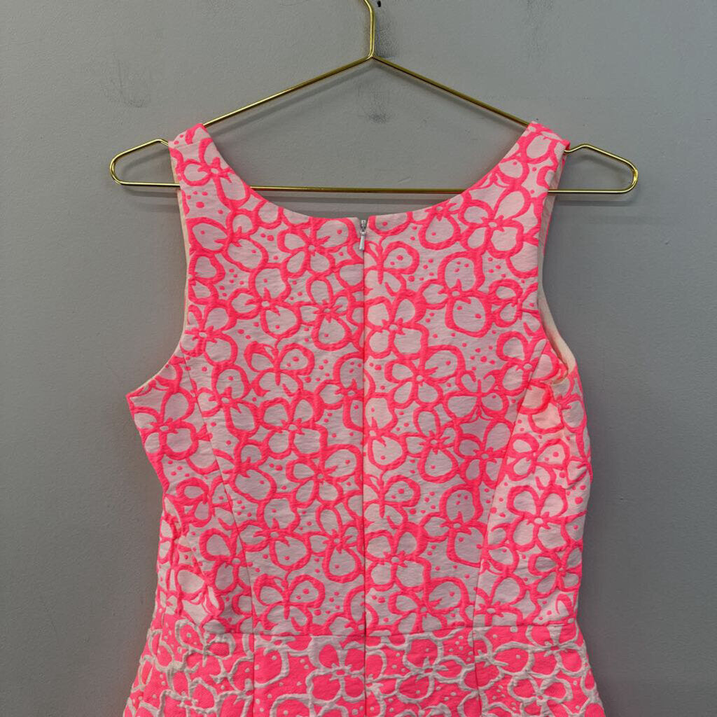 Lilly Pulitzer Bright Pink/ White Print Dress 6