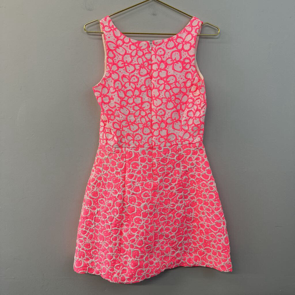 Lilly Pulitzer Bright Pink/ White Print Dress 6