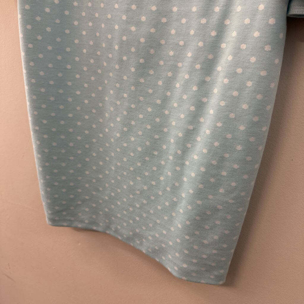 Tyler Boe Blue/ White Polka Dot Bell Sleeve Dress Small