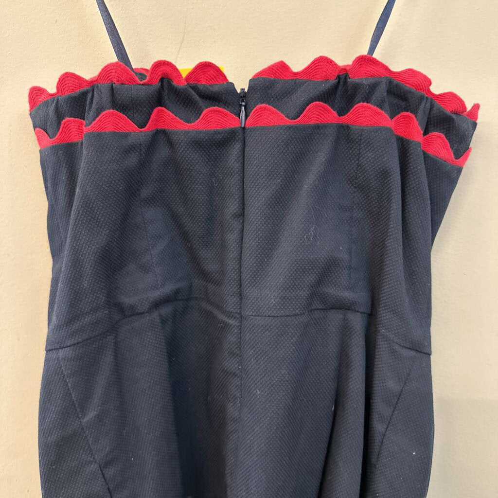 Vineyard Vines Navy/ Pink Edge Strapless Dress 4
