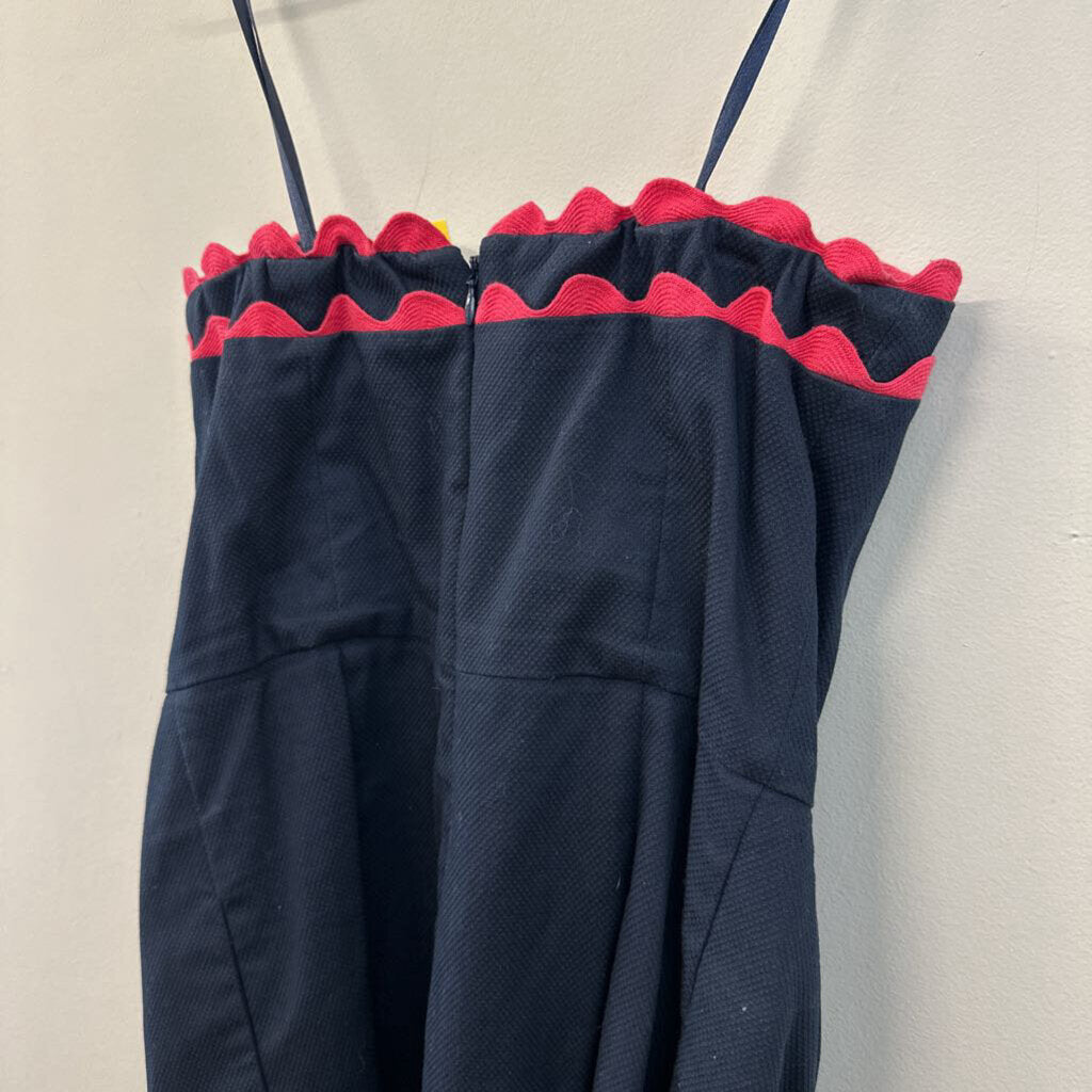 Vineyard Vines Navy/ Pink Edge Strapless Dress 4
