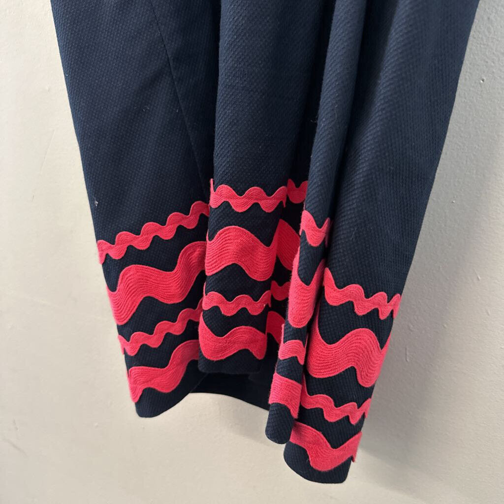 Vineyard Vines Navy/ Pink Edge Strapless Dress 4