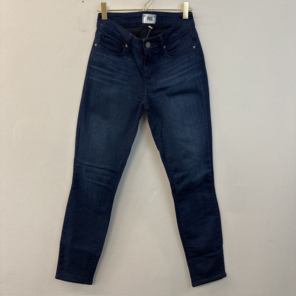 Paige Dark Wash Verdugo Ankle Jeans 26