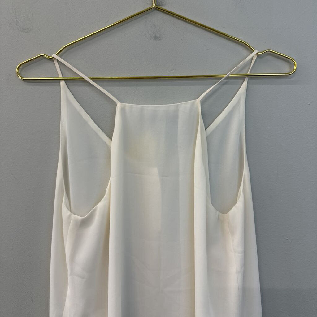 Loft White Silky Tank Top Small