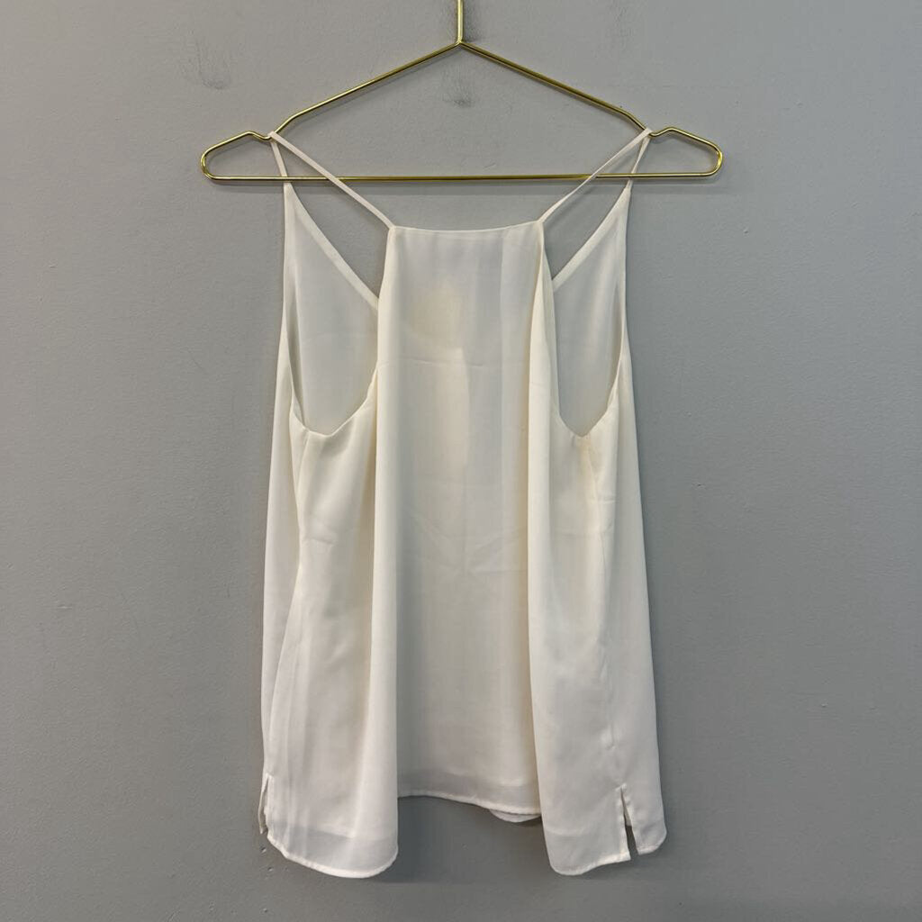 Loft White Silky Tank Top Small