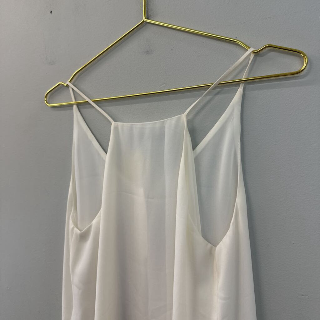Loft White Silky Tank Top Small