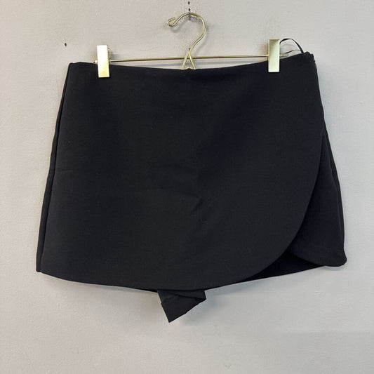Zara Black Wrap Skort Large