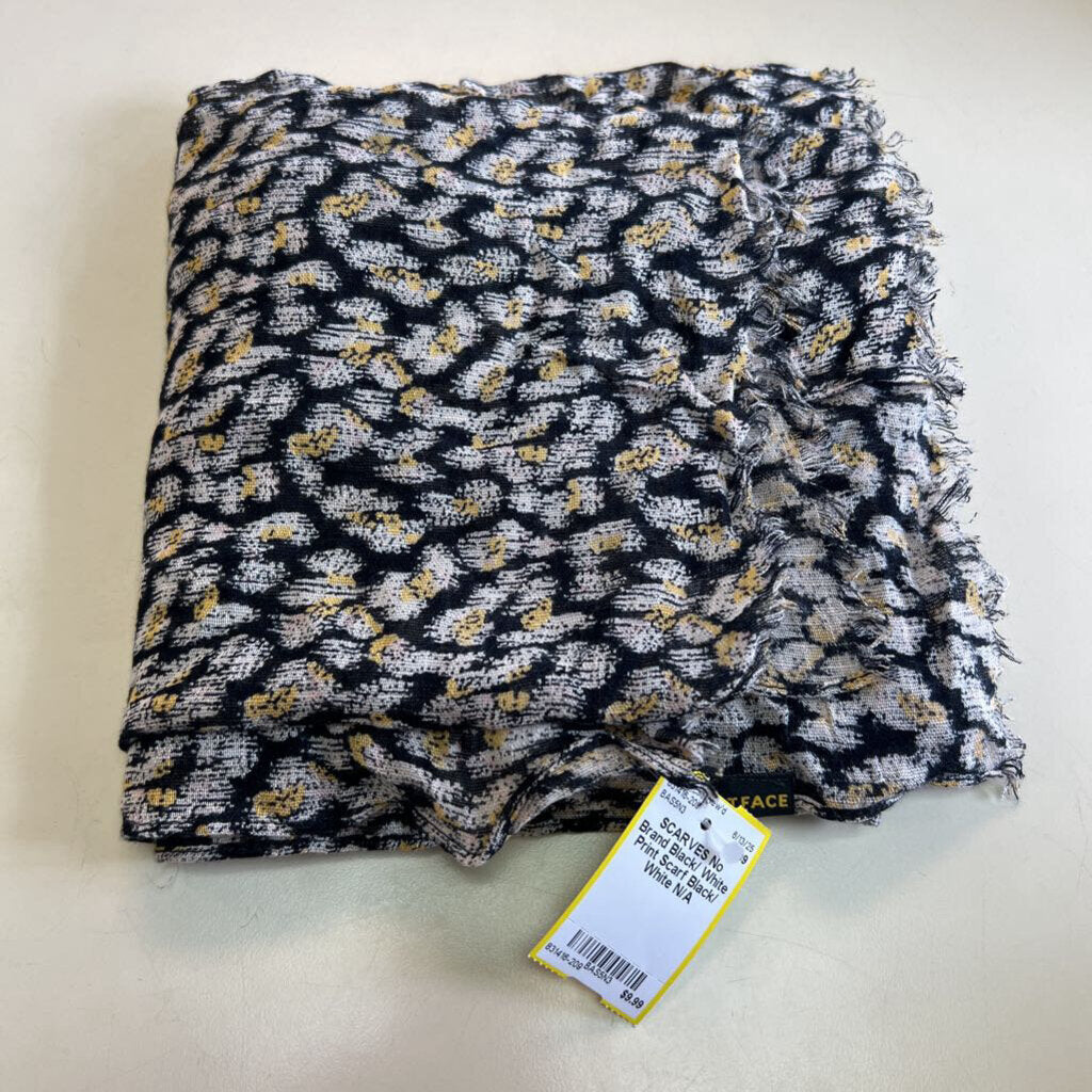 Black/ White Print Scarf